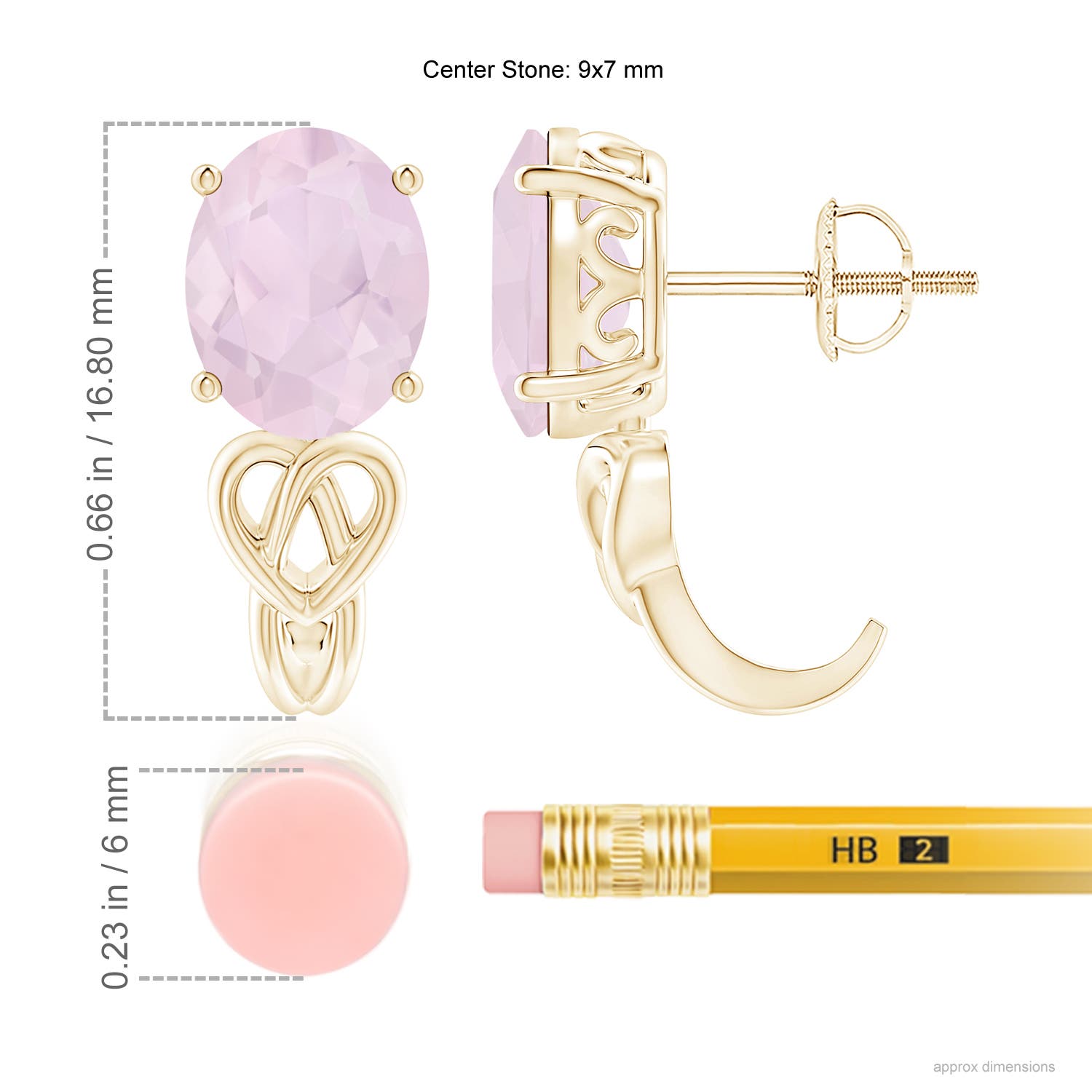 A - Rose Quartz / 3.04 CT / 14 KT Yellow Gold