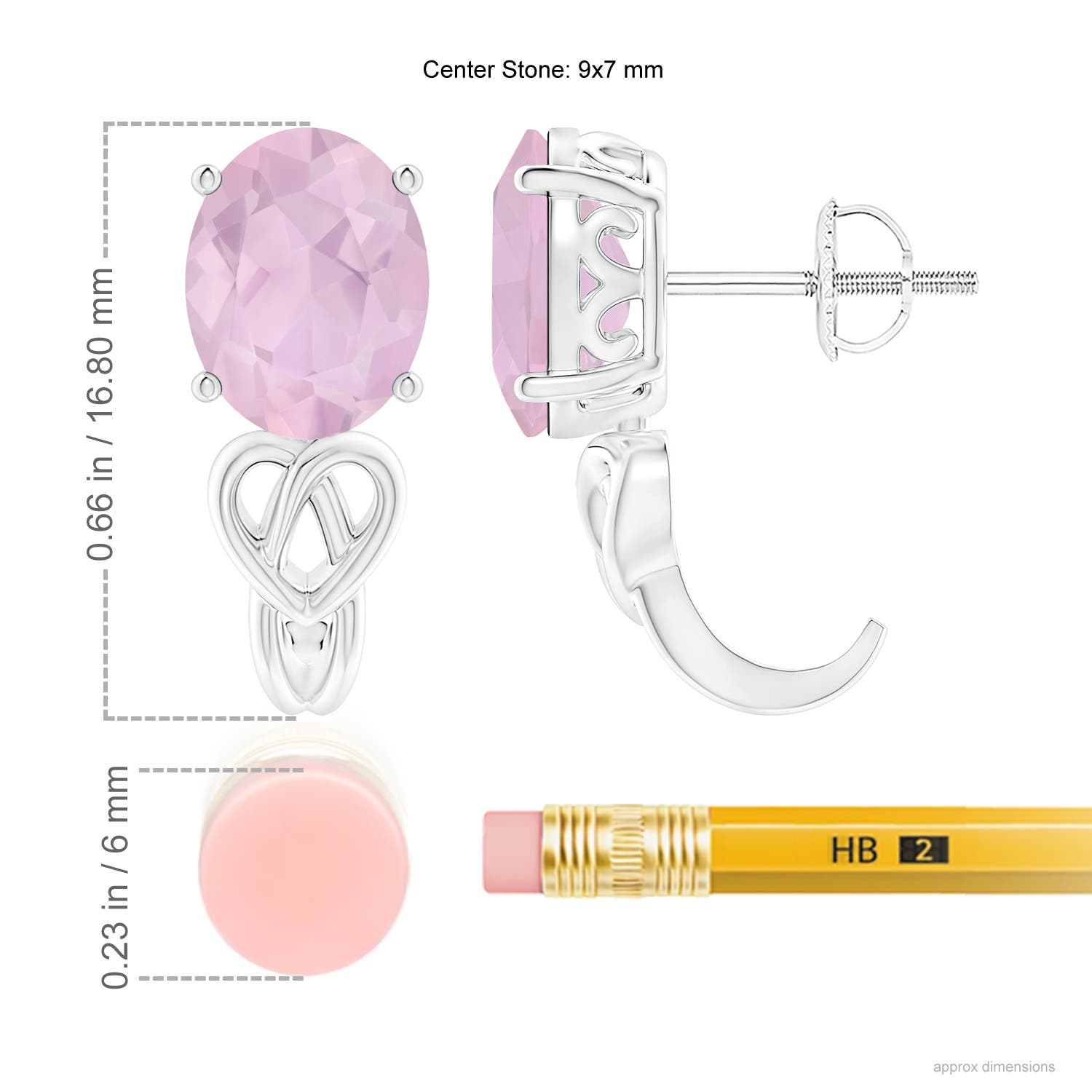 AAA - Rose Quartz / 3.04 CT / 14 KT White Gold