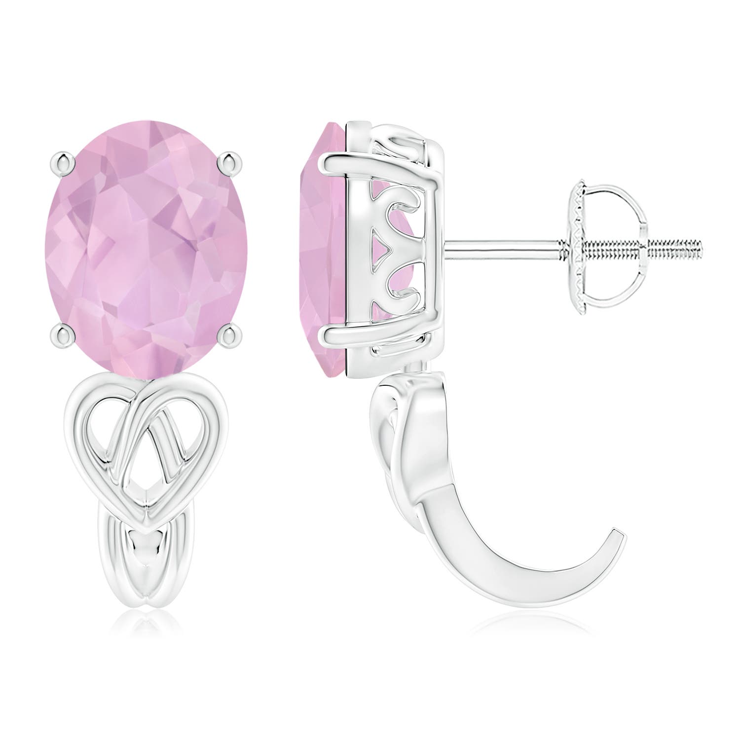 AAAA - Rose Quartz / 3.04 CT / 14 KT White Gold