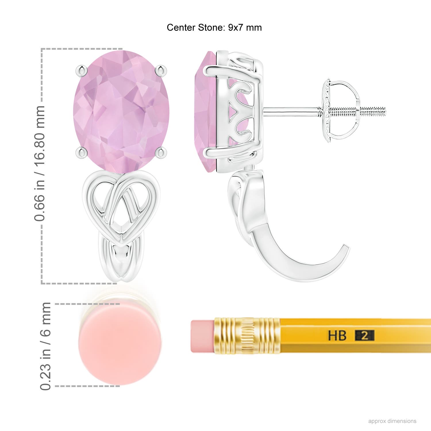 AAAA - Rose Quartz / 3.04 CT / 14 KT White Gold