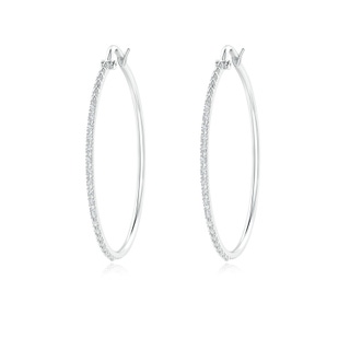 1.15mm GVS2 Classic Round Diamond Hoop Earrings in P950 Platinum