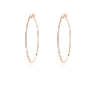 1mm HSI2 Classic Round Diamond Hoop Earrings in 9K Rose Gold