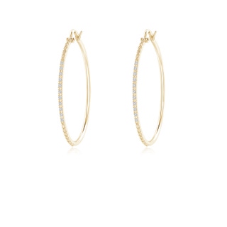 1mm HSI2 Classic Round Diamond Hoop Earrings in Yellow Gold