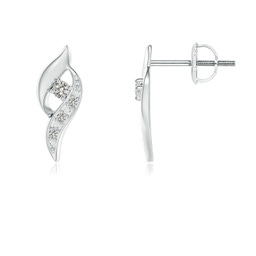 Fashion Studs White Gold Diamond Earrings