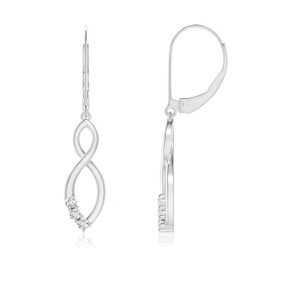 1.8mm GVS2 Diamond Infinity Drop Leverback Earrings in P950 Platinum