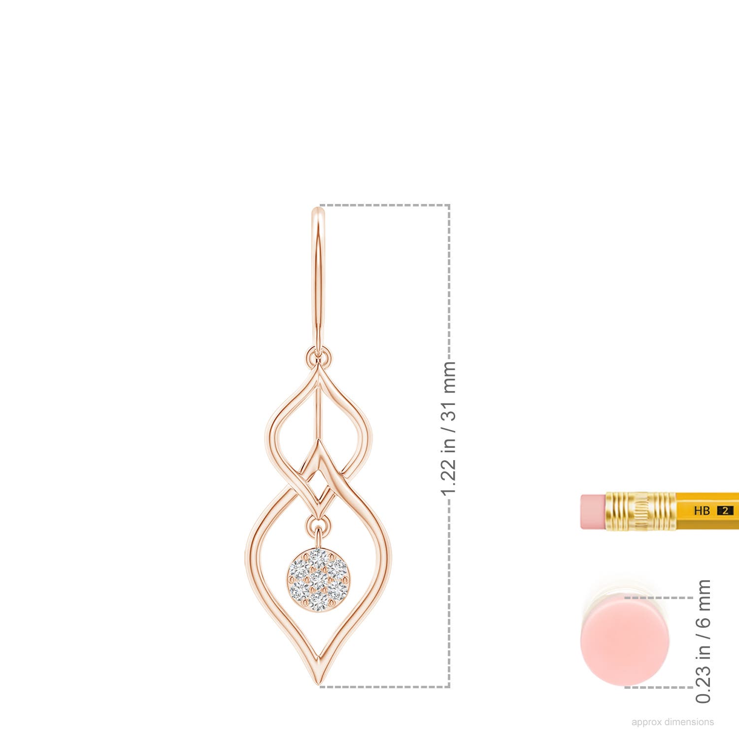 H, SI2 / 0.1 CT / 14 KT Rose Gold