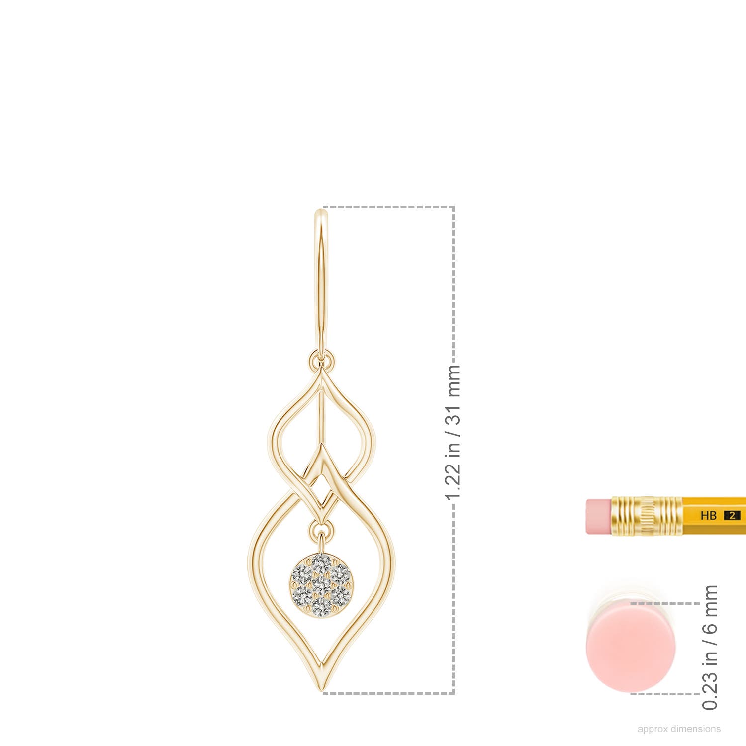 K, I3 / 0.1 CT / 14 KT Yellow Gold