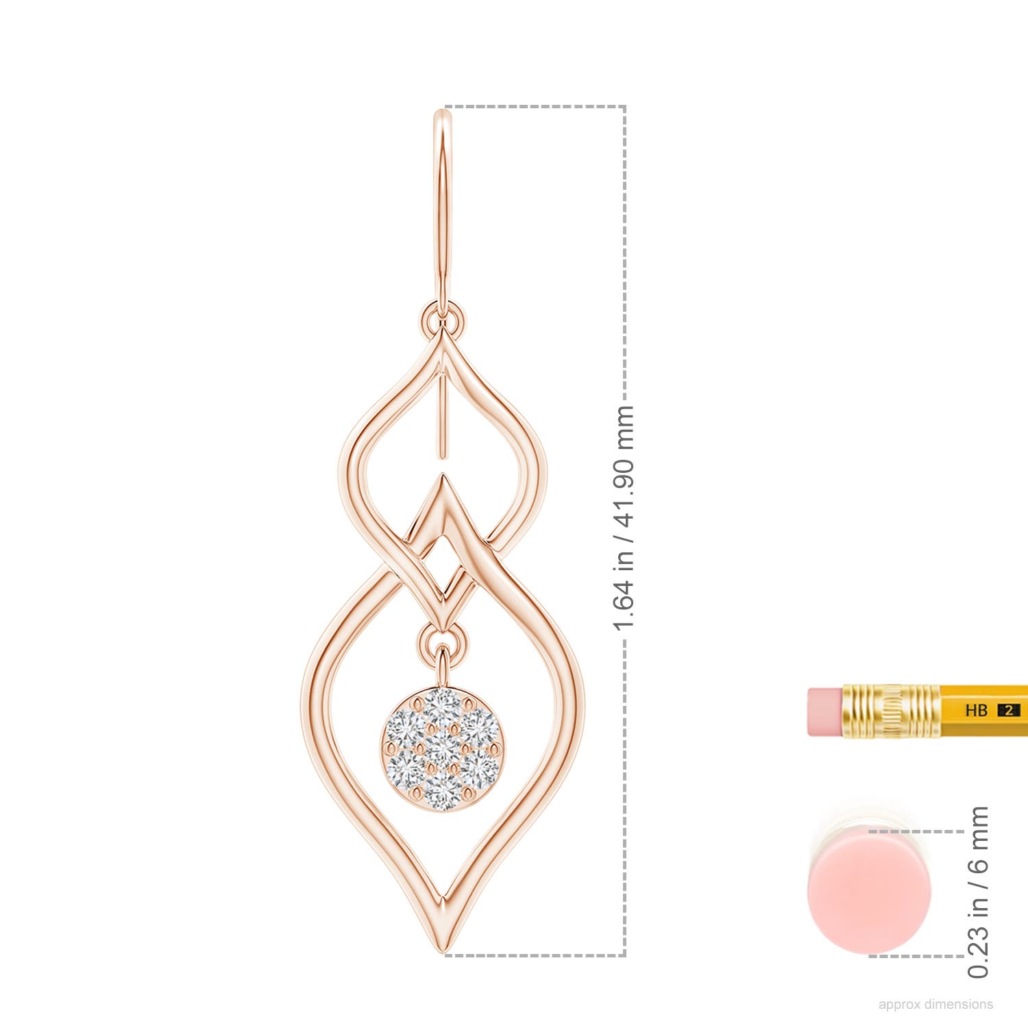 H, SI2 / 0.38 CT / 14 KT Rose Gold