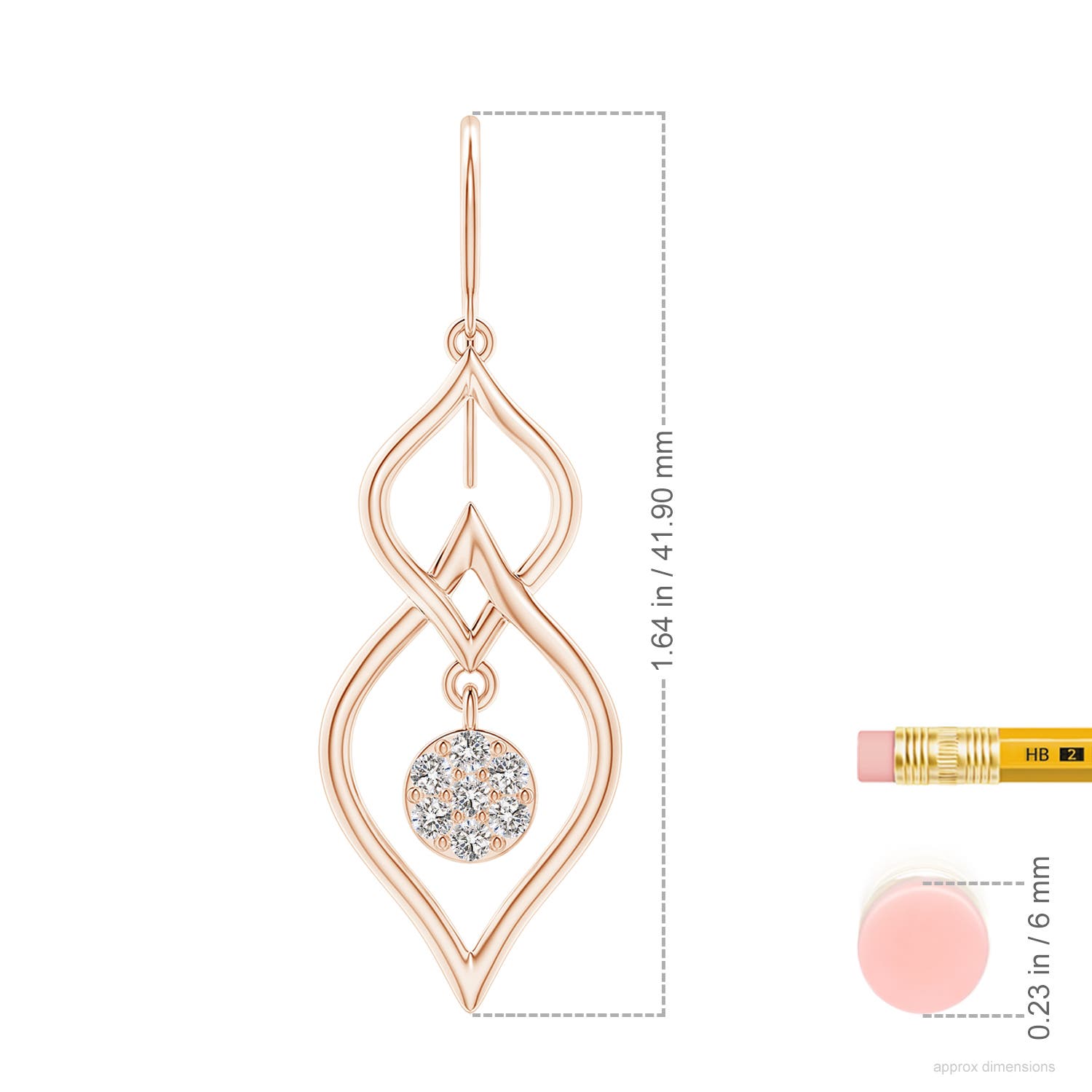 I-J, I1-I2 / 0.38 CT / 14 KT Rose Gold