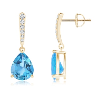 Pear AA Swiss Blue Topaz