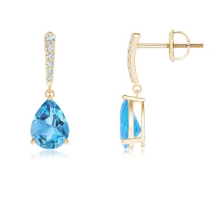 Pear AA Swiss Blue Topaz