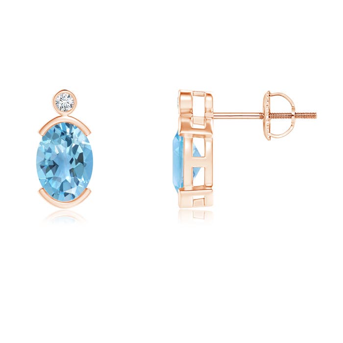 A - Swiss Blue Topaz / 1.94 CT / 14 KT Rose Gold