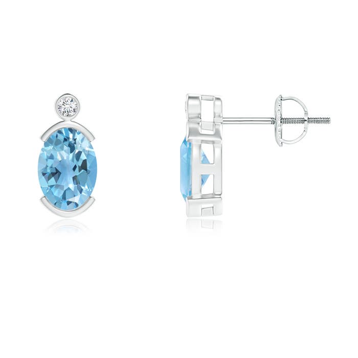 A - Swiss Blue Topaz / 1.94 CT / 14 KT White Gold