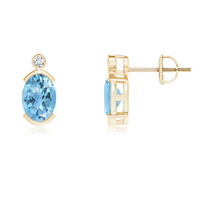 A - Swiss Blue Topaz / 1.94 CT / 14 KT Yellow Gold