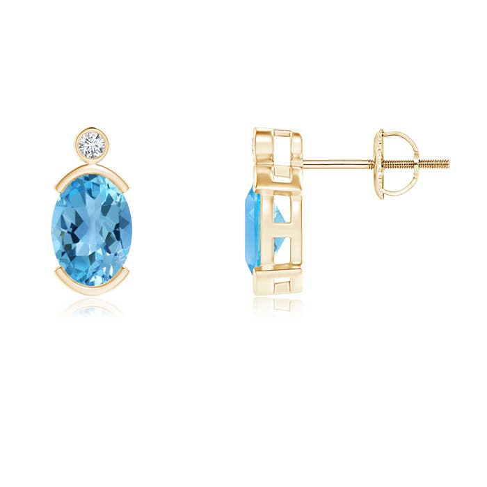 AA - Swiss Blue Topaz / 1.94 CT / 14 KT Yellow Gold