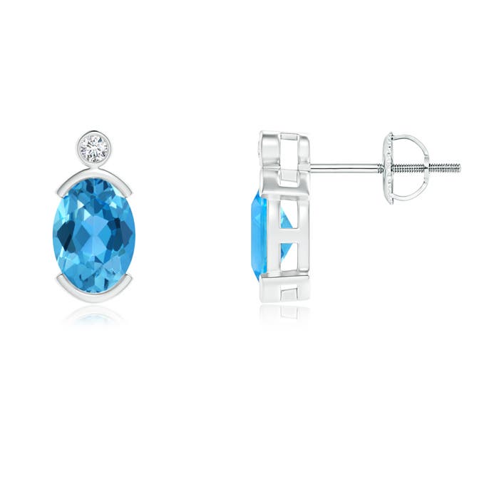 AAA - Swiss Blue Topaz / 1.94 CT / 14 KT White Gold