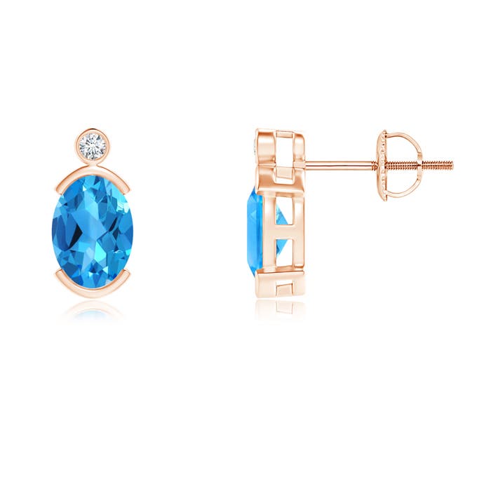 AAAA - Swiss Blue Topaz / 1.94 CT / 14 KT Rose Gold