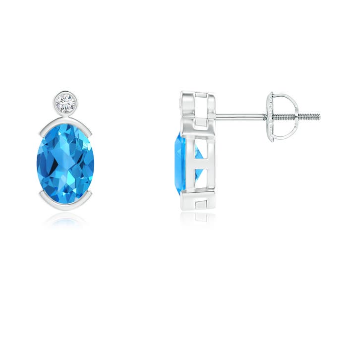 AAAA - Swiss Blue Topaz / 1.94 CT / 14 KT White Gold