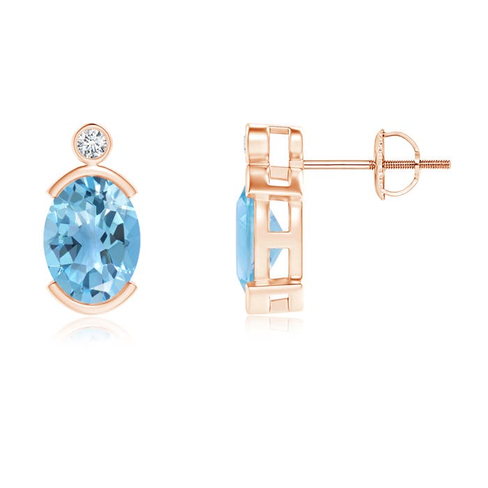 A - Swiss Blue Topaz / 3.06 CT / 14 KT Rose Gold