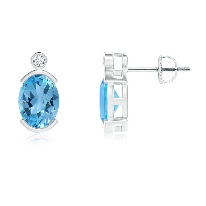 AA - Swiss Blue Topaz / 3.06 CT / 14 KT White Gold