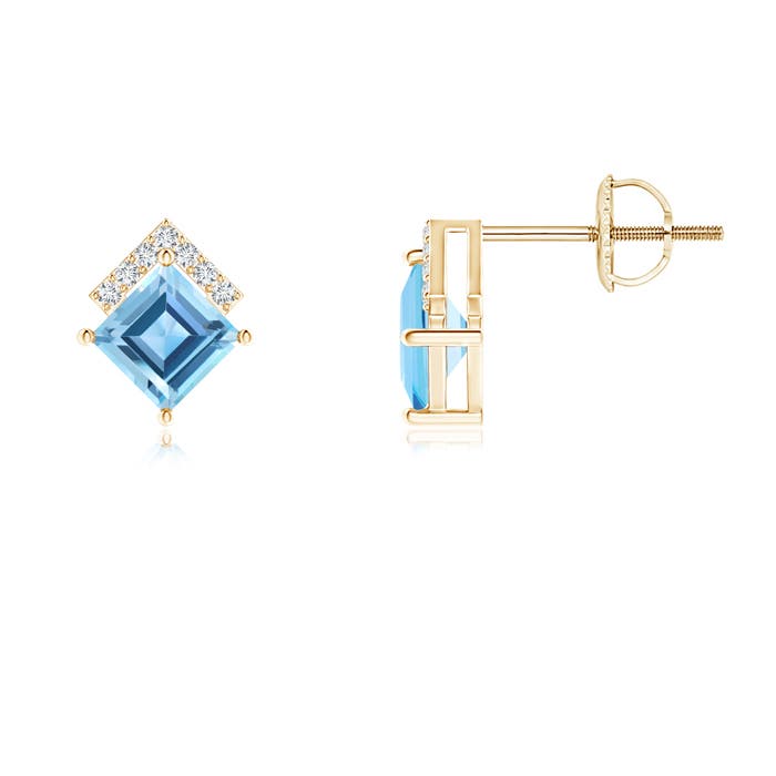 AA - Swiss Blue Topaz / 0.93 CT / 14 KT Yellow Gold