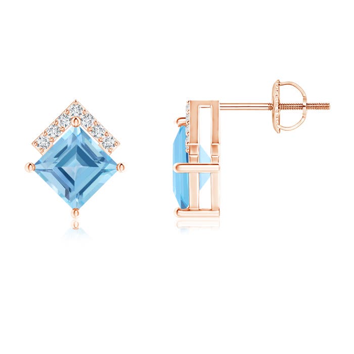 A - Swiss Blue Topaz / 1.58 CT / 14 KT Rose Gold