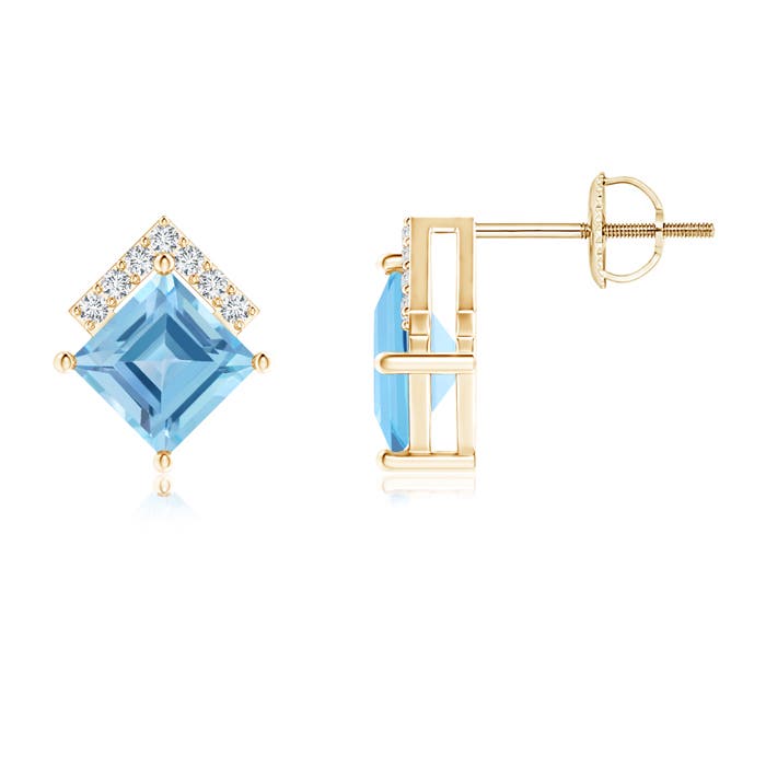 A - Swiss Blue Topaz / 1.58 CT / 14 KT Yellow Gold