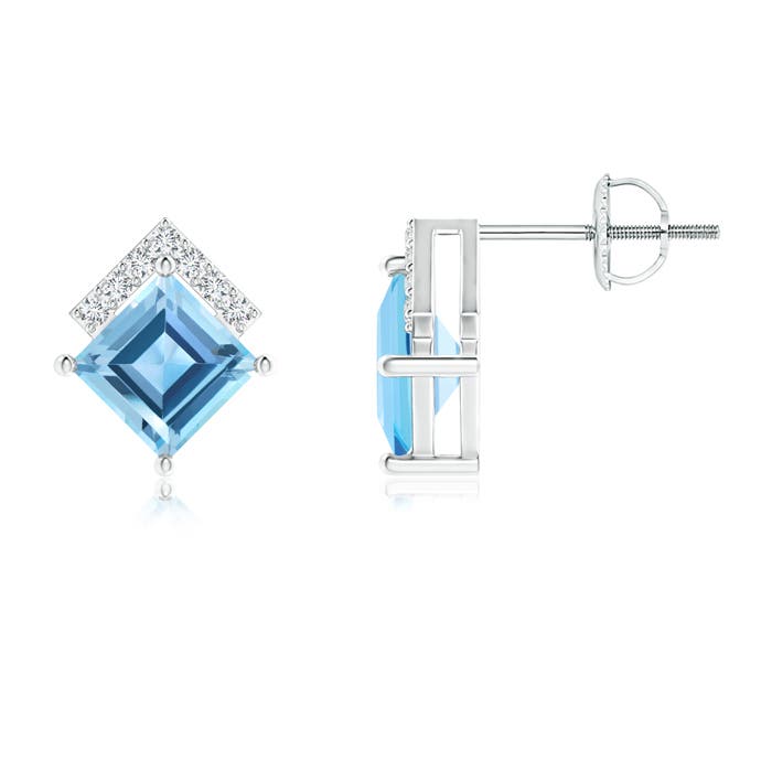 AA - Swiss Blue Topaz / 1.58 CT / 14 KT White Gold