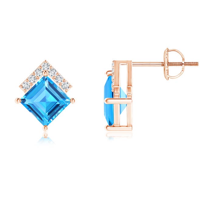 AAAA - Swiss Blue Topaz / 1.58 CT / 14 KT Rose Gold