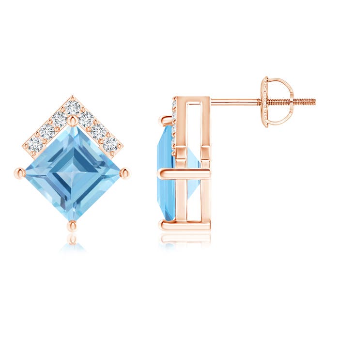 A - Swiss Blue Topaz / 2.84 CT / 14 KT Rose Gold