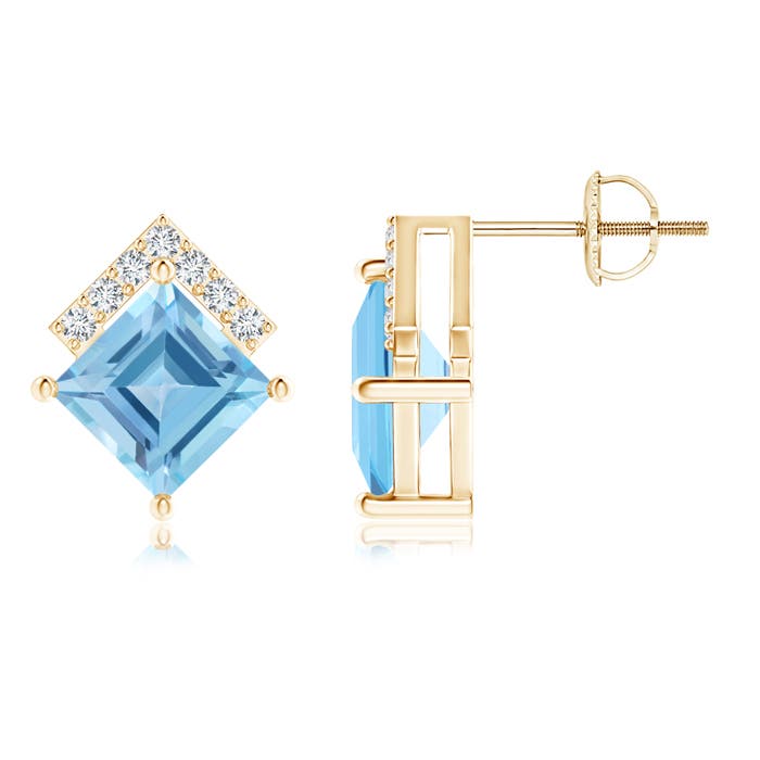 A - Swiss Blue Topaz / 2.84 CT / 14 KT Yellow Gold