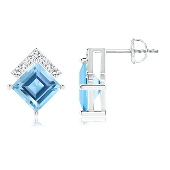 AA - Swiss Blue Topaz / 2.84 CT / 14 KT White Gold