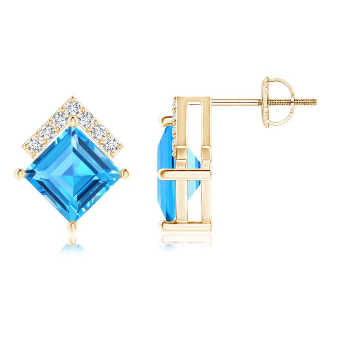 AAAA - Swiss Blue Topaz / 2.84 CT / 14 KT Yellow Gold