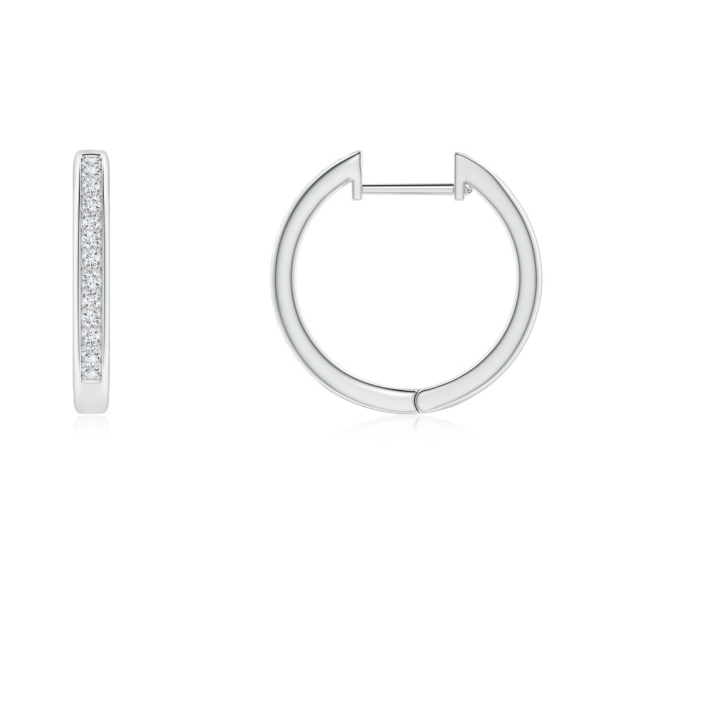 0.9mm GVS2 Pave-Set Diamond Hinged Hoop Earrings in P950 Platinum Side 199