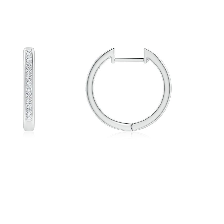 0.9mm GVS2 Pave-Set Diamond Hinged Hoop Earrings in P950 Platinum side 199