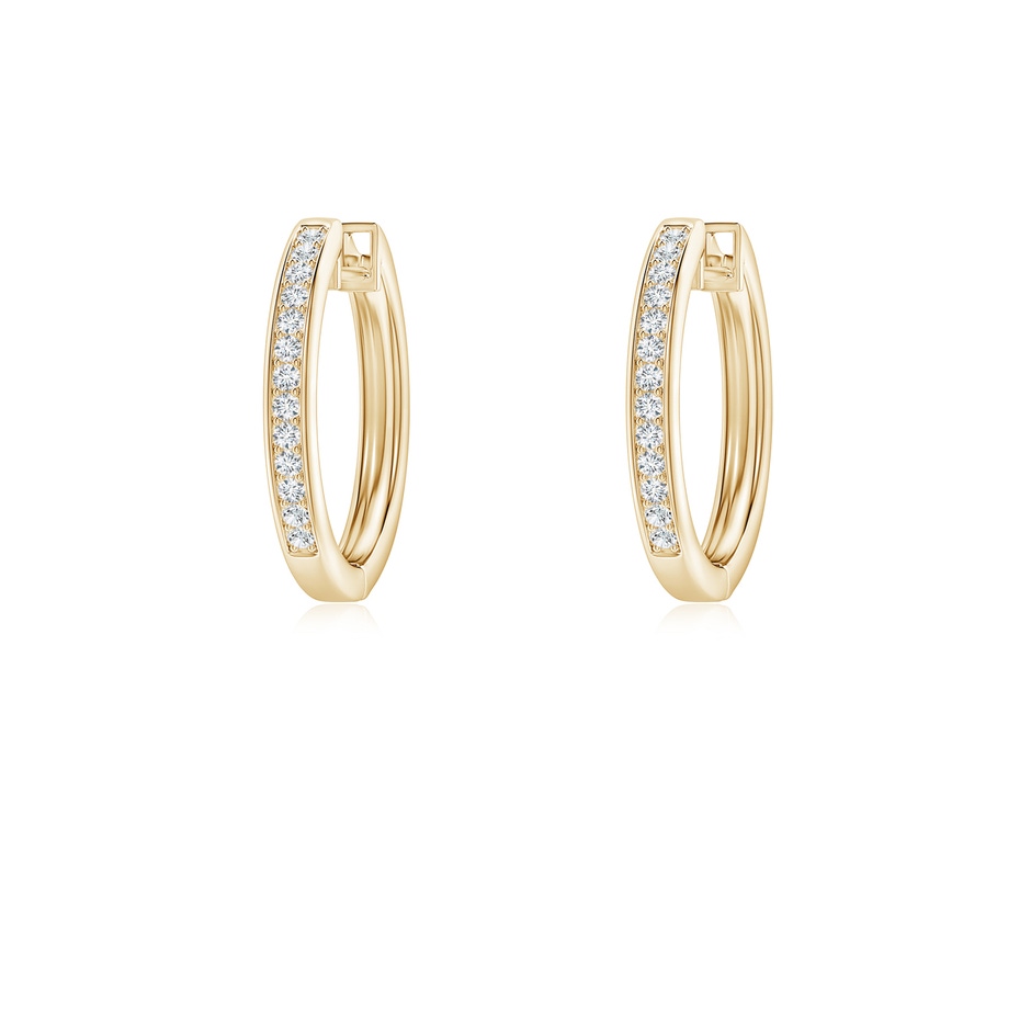 0.9mm GVS2 Pave-Set Diamond Hinged Hoop Earrings in Yellow Gold 