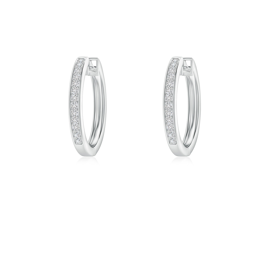 0.9mm HSI2 Pave-Set Diamond Hinged Hoop Earrings in P950 Platinum 