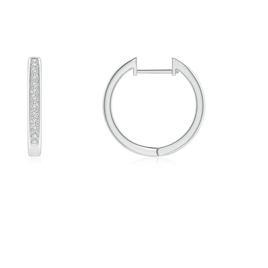 0.9mm HSI2 Pave-Set Diamond Hinged Hoop Earrings in P950 Platinum side 199