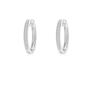 0.9mm HSI2 Pave-Set Diamond Hinged Hoop Earrings in White Gold