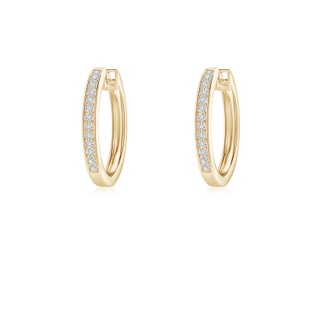 0.9mm HSI2 Pave-Set Diamond Hinged Hoop Earrings in Yellow Gold