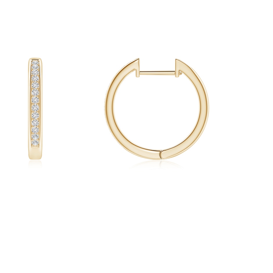0.9mm HSI2 Pave-Set Diamond Hinged Hoop Earrings in Yellow Gold side 199