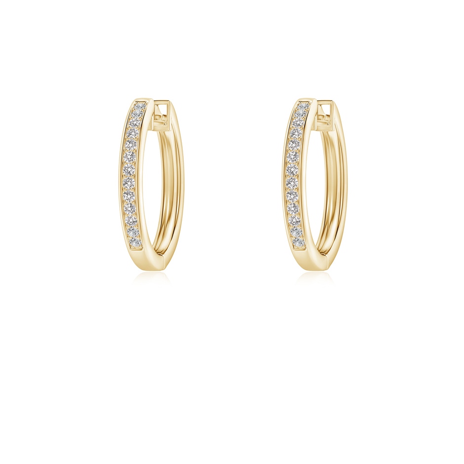 0.9mm IJI1I2 Pave-Set Diamond Hinged Hoop Earrings in 18K Yellow Gold 