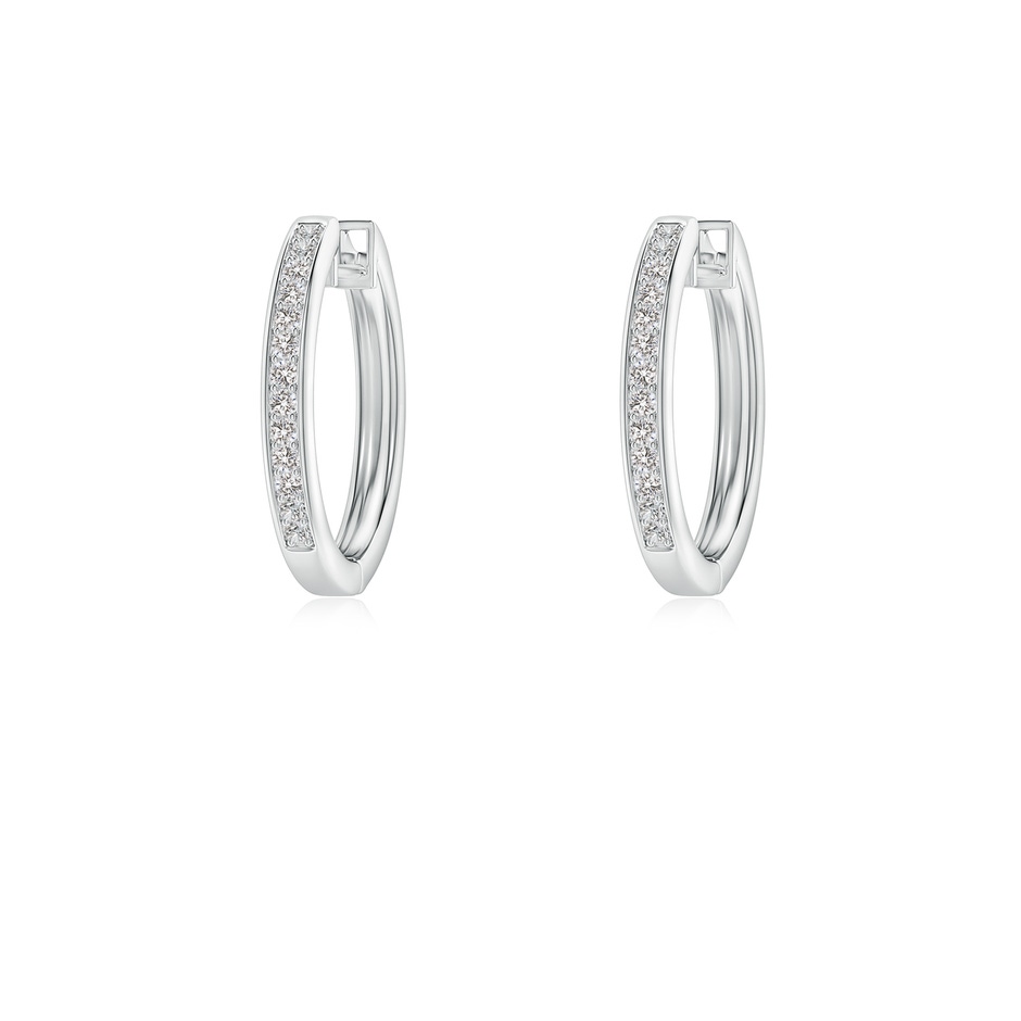 0.9mm IJI1I2 Pave-Set Diamond Hinged Hoop Earrings in P950 Platinum 