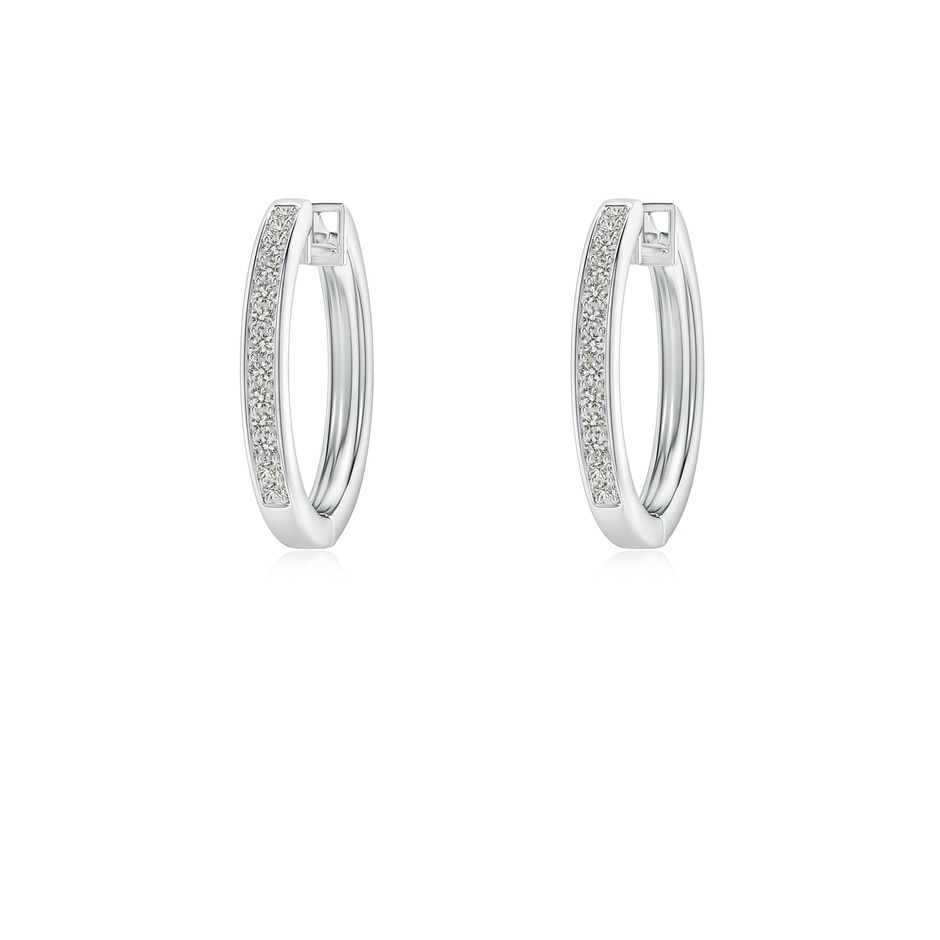 0.9mm KI3 Pave-Set Diamond Hinged Hoop Earrings in P950 Platinum 