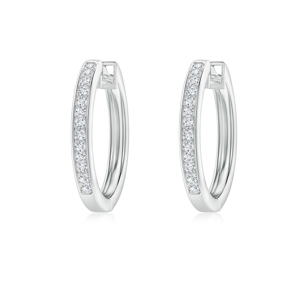 1.2mm GVS2 Pave-Set Diamond Hinged Hoop Earrings in P950 Platinum