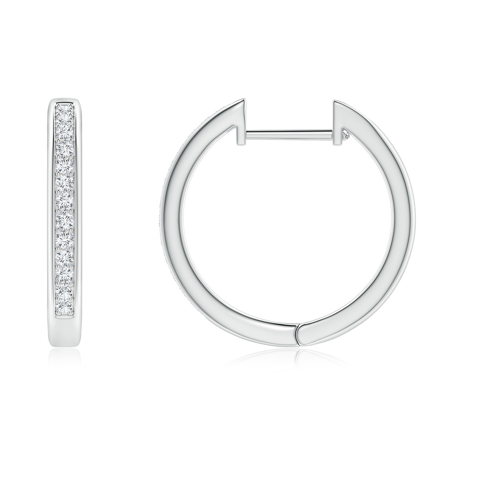 1.2mm GVS2 Pave-Set Diamond Hinged Hoop Earrings in P950 Platinum Side 199