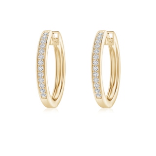 1.2mm HSI2 Pave-Set Diamond Hinged Hoop Earrings in Yellow Gold