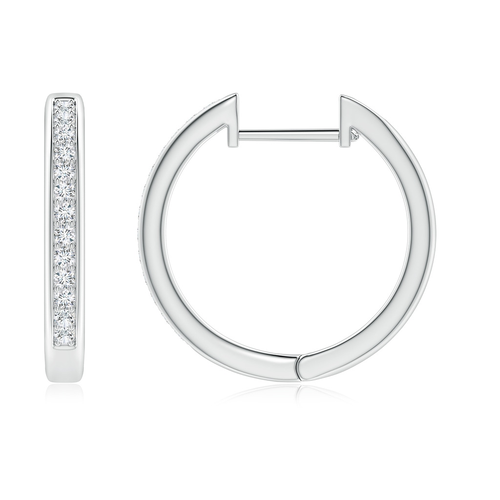1.45mm GVS2 Pave-Set Diamond Hinged Hoop Earrings in P950 Platinum Side 199