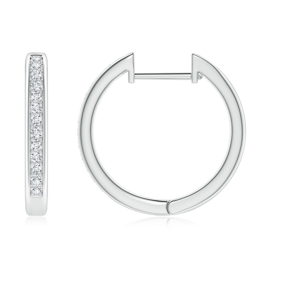 1.45mm GVS2 Pave-Set Diamond Hinged Hoop Earrings in P950 Platinum side 199