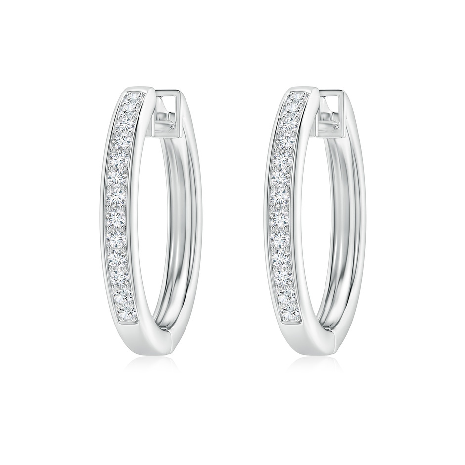 1.45mm GVS2 Pave-Set Diamond Hinged Hoop Earrings in White Gold 